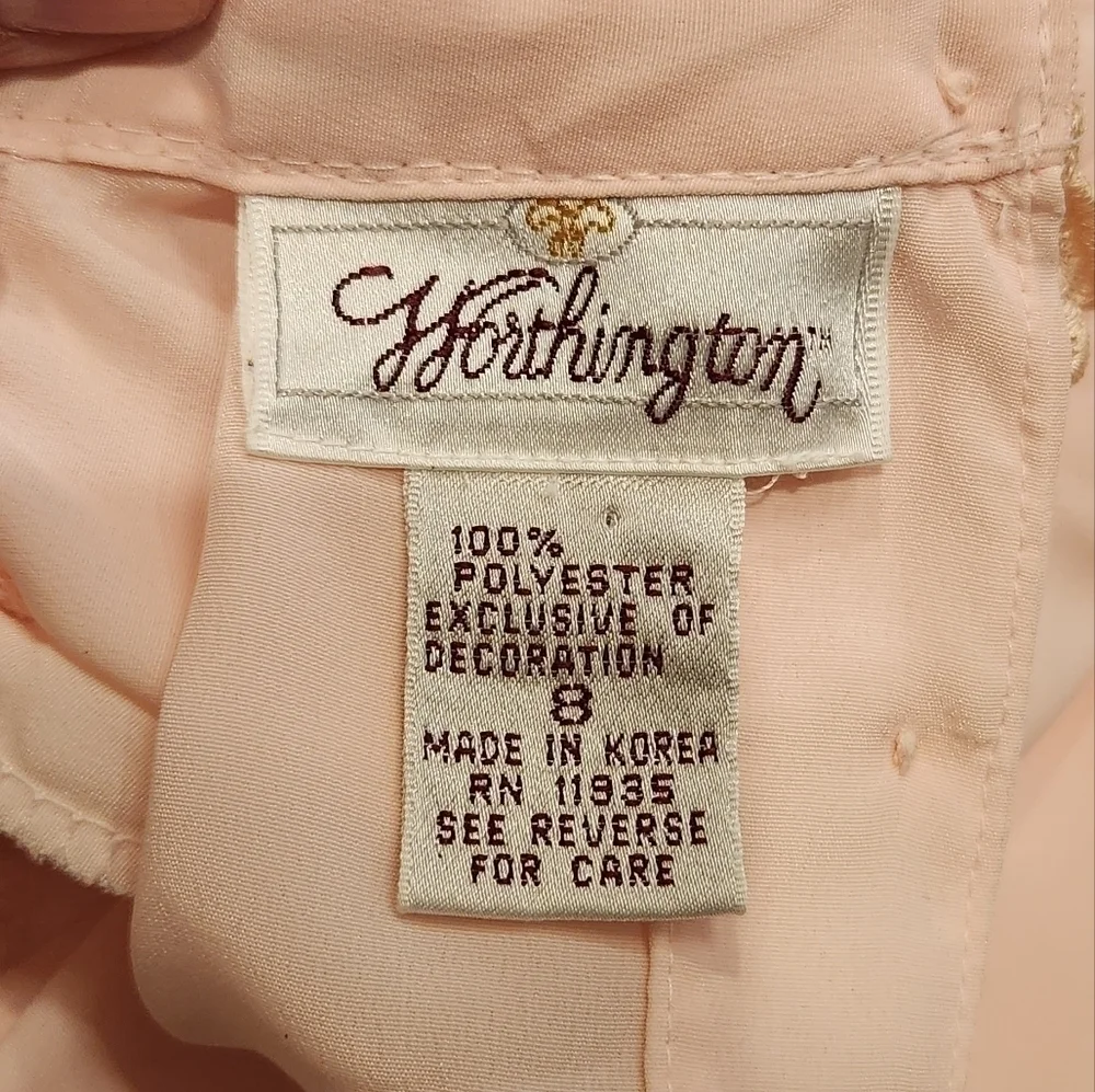 Vintage Worthington Womens's Light Pink Blouse with Lace detail, size 8 - Picture 10 of 12